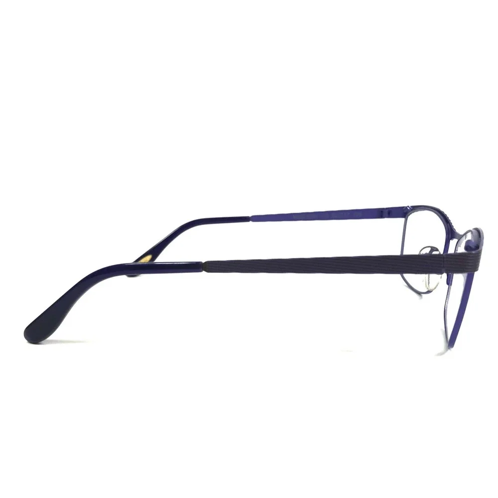 Glacee Eyeglasses Frames MOD 6761 C3 Matte Purple Ribbed Cat Eye 52-17-135